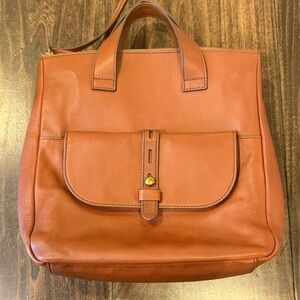 Fossil leather backpack purse
